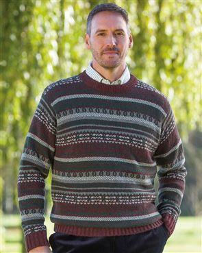 Mens Shetland Crew Neck Sweater 